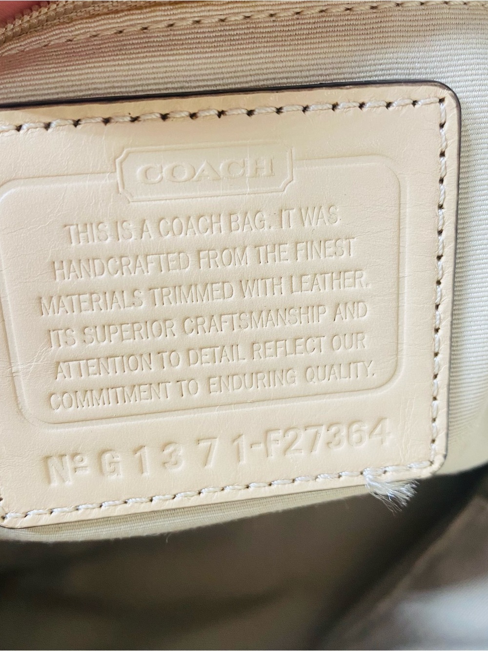 COACH Signature Khaki Jacquard Python Stripe Satchel Handbag F24884 - Picture 12 of 13